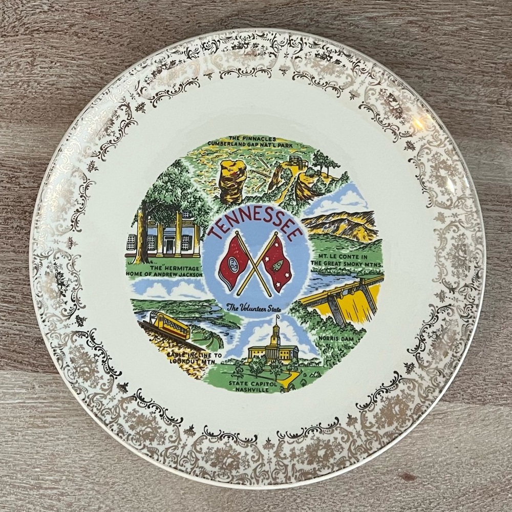 Vintage Tennessee Decor Display Plate